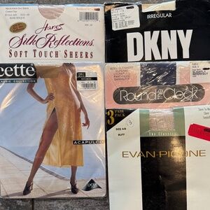 BUNDLE OF 7 PAIRS of pantyhose, Assorted colors, All size Small, A, A/B;